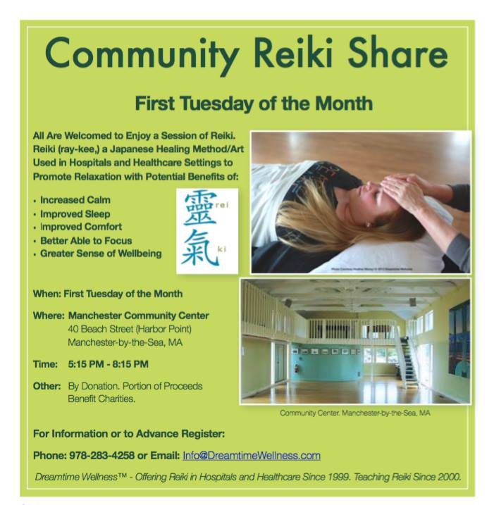 Community Reiki Share: A Relaxed Mind is a Creative Mind