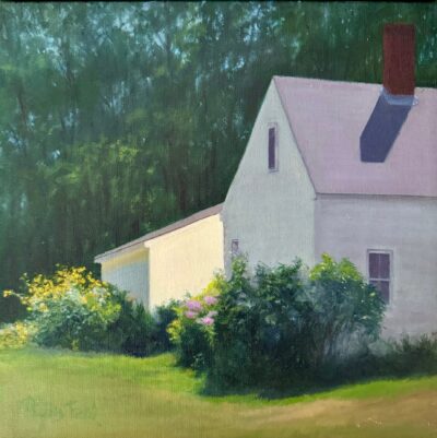 Phyllis Feld, The Nichols Homestead, oil, 12”x12”