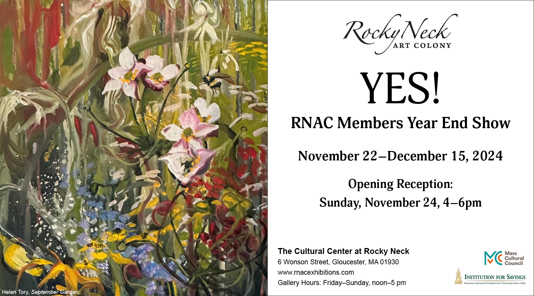 YES!” - The Rocky Neck Members Year-End Show