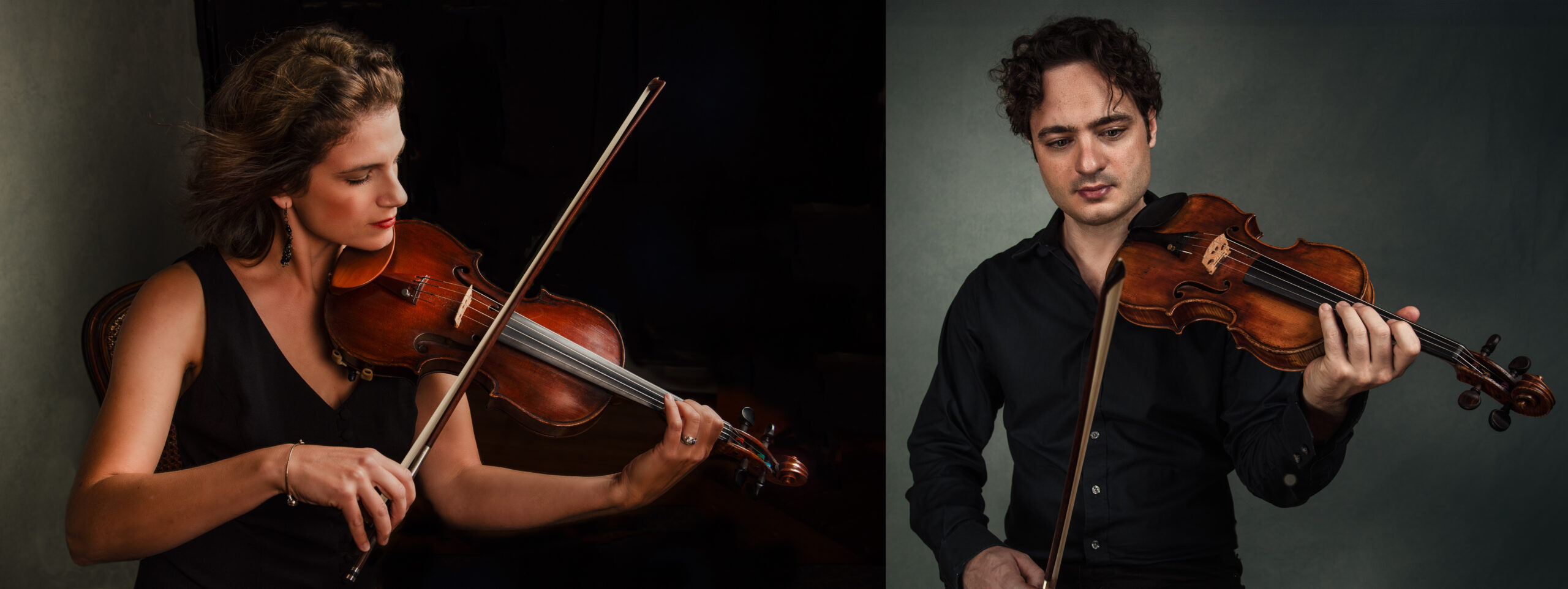 COLLAGE: music and soundscapes for two violins | Scott Moore and Erica Pisaturo